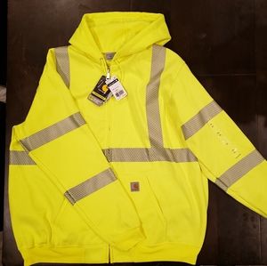 Men's Carhartt 2XL Yellow High Vis Hoodie BNWT